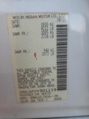 1N4AL3AP1FN901159 Nissan Altima 2.5 2015. Фото: 9