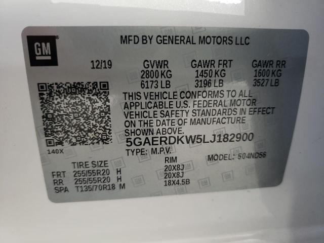 2020 BUICK ENCLAVE AV 5GAERDKW5LJ182900