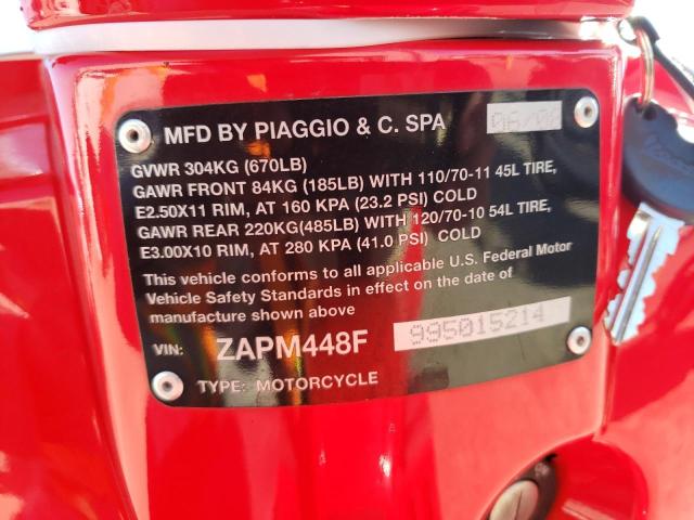 2009 VESPA LX 150 ZAPM448F995015214