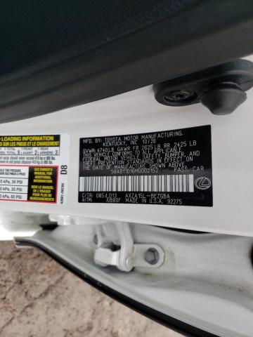 2021 LEXUS ES 250 BAS 58AD11D16MU002152