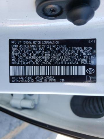 2017 TOYOTA MIRAI JTDBVRBDXHA003654