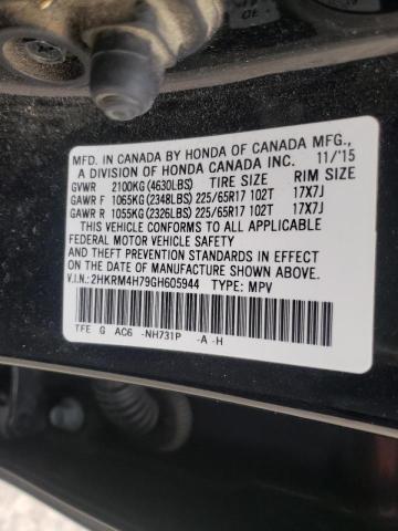 2016 HONDA CR-V EXL 2HKRM4H79GH605944