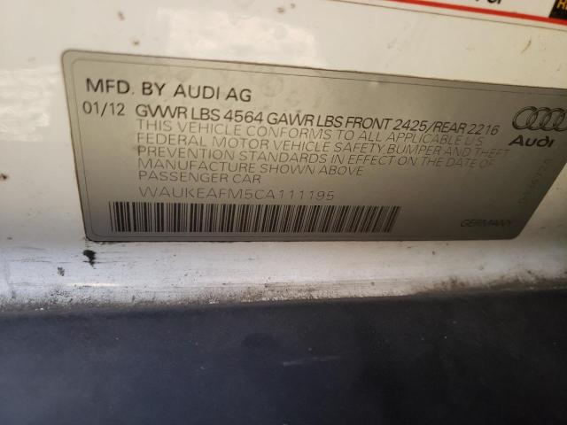 WAUKEAFM5CA111195 Audi A3 Premium 2012. Фото: 9