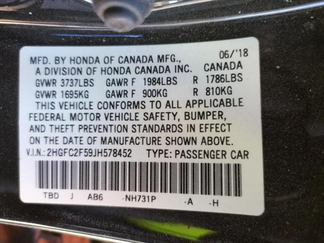 2018 HONDA CIVIC LX 2HGFC2F59JH578452