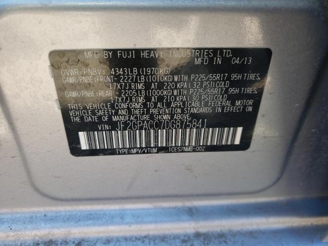JF2GPACC7DG875841 Subaru Xv Crosstr 2013. Фото: 9