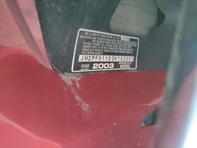 2003 HONDA FSC600 D JH2PF01103K102001
