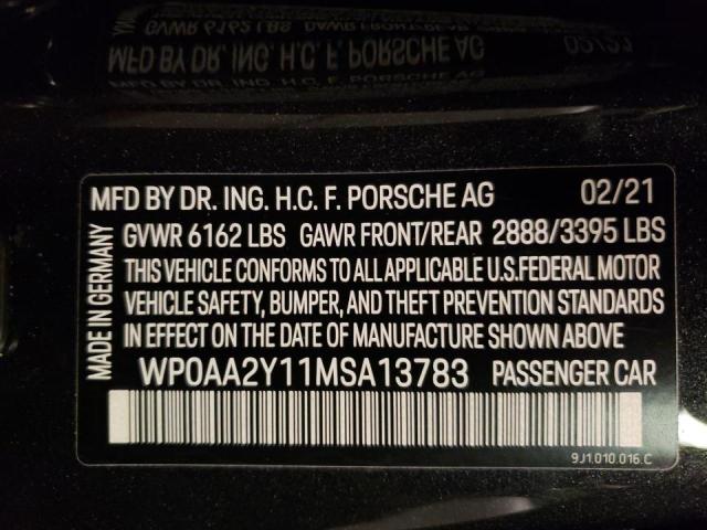 2021 PORSCHE TAYCAN WP0AA2Y11MSA13783