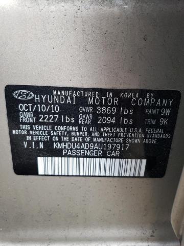 2010 HYUNDAI ELANTRA BL - KMHDU4AD9AU197917