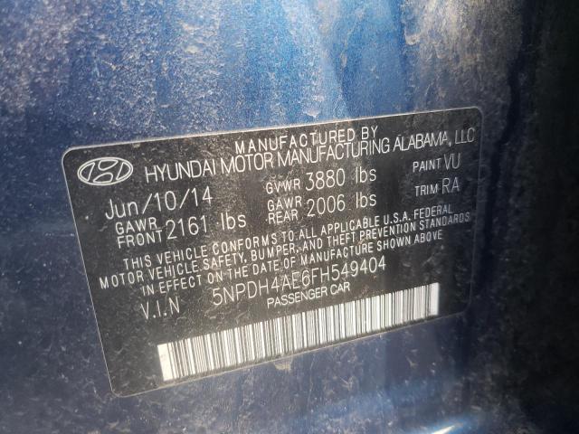 5NPDH4AE6FH549404 Hyundai Elantra Se 2015. Фото: 9
