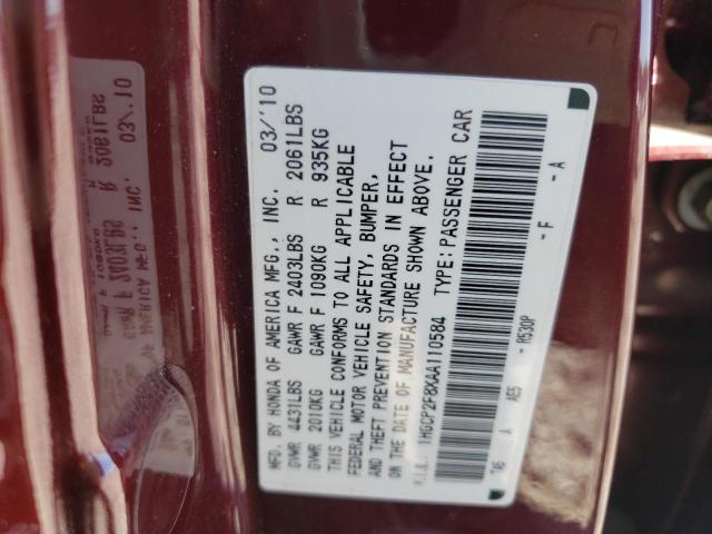 2010 HONDA ACCORD EXL - 1HGCP2F8XAA110584