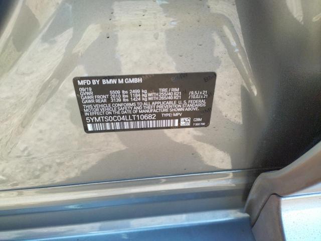 2020 BMW X3 M COMPE 5YMTS0C04LLT10682