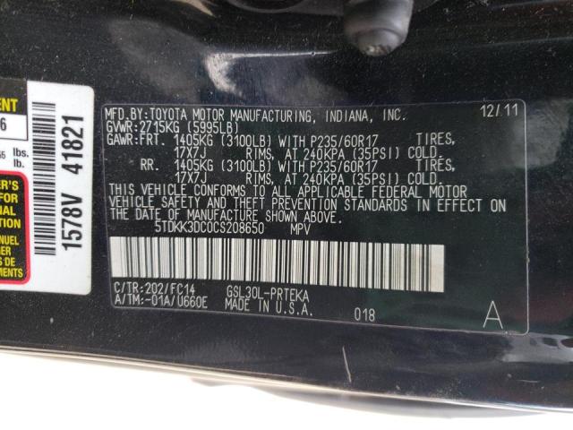 2012 TOYOTA SIENNA LE - 5TDKK3DC0CS208650