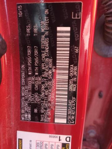2016 TOYOTA 4RUNNER SR - JTEBU5JR4G5292090