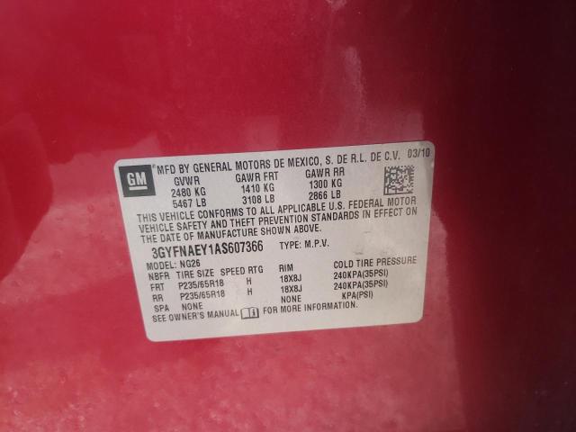 2010 CADILLAC SRX LUXURY - 3GYFNAEY1AS607366