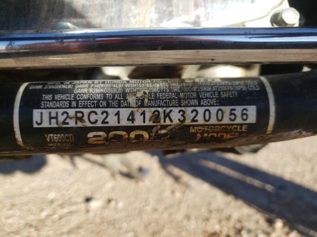 2002 HONDA SHADOW 600 JH2RC21412K320056