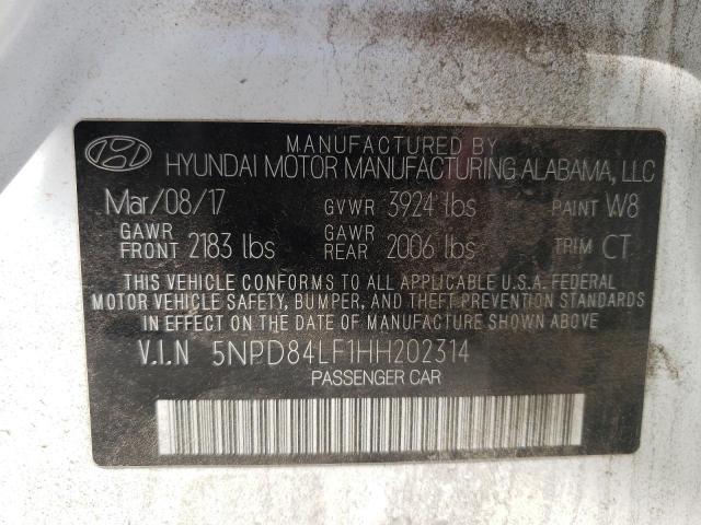 2017 HYUNDAI ELANTRA SE 5NPD84LF1HH202314