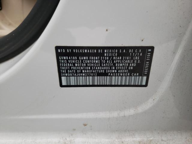 3VWDB7AJ6HM277012 Volkswagen Jetta Se 2017. Фото: 9