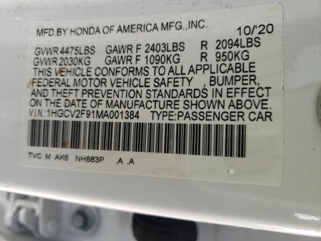 2021 HONDA ACCORD TOU 1HGCV2F91MA001384