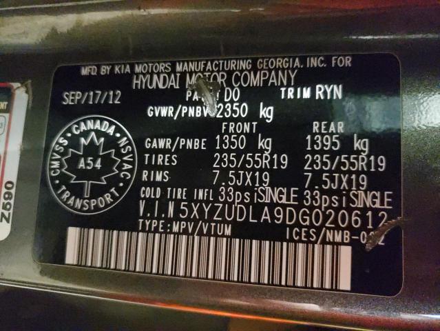 2013 HYUNDAI SANTA FE S - 5XYZUDLA9DG020612
