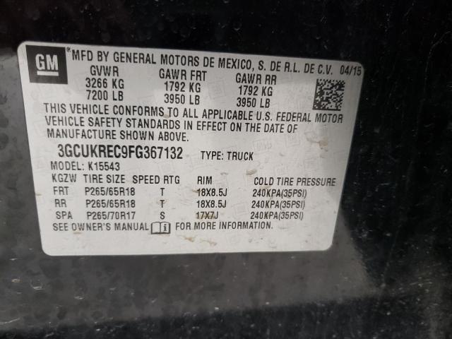 2015 CHEVROLET SILVRK1500 3GCUKREC9FG367132