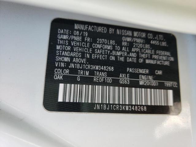 2019 NISSAN ROGUE SPOR JN1BJ1CR3KW348268