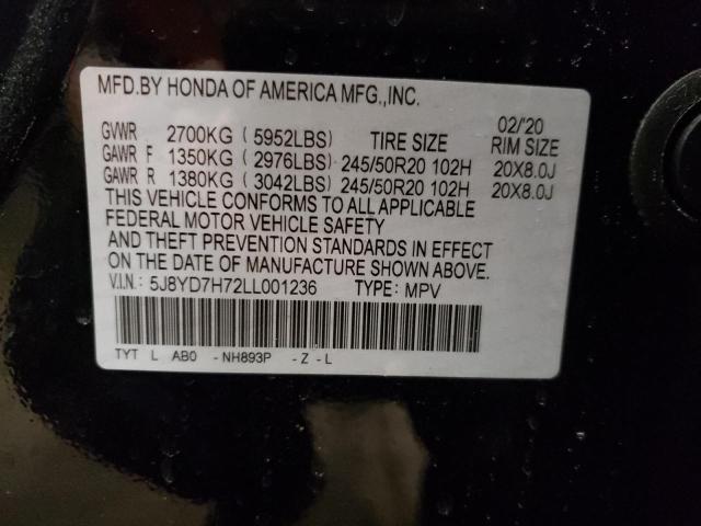 2020 ACURA MDX SPORT 5J8YD7H72LL001236