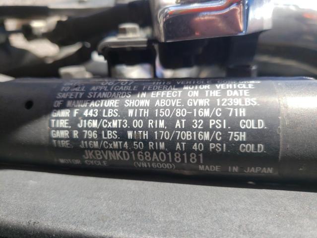 2008 KAWASAKI VN1600 D JKBVNKD168A018181