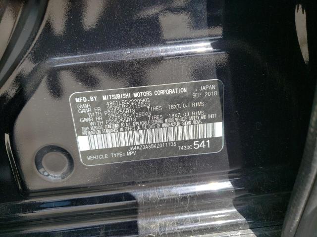 2019 MITSUBISHI OUTLANDER JA4AZ3A35KZ011735