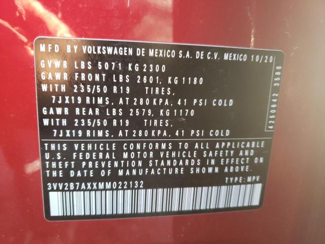 2021 VOLKSWAGEN TIGUAN SE 3VV2B7AXXMM022132
