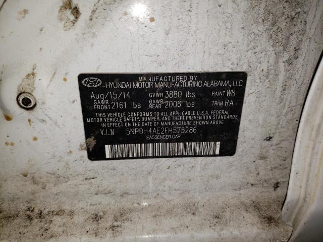 2015 HYUNDAI ELANTRA SE 5NPDH4AE2FH575286