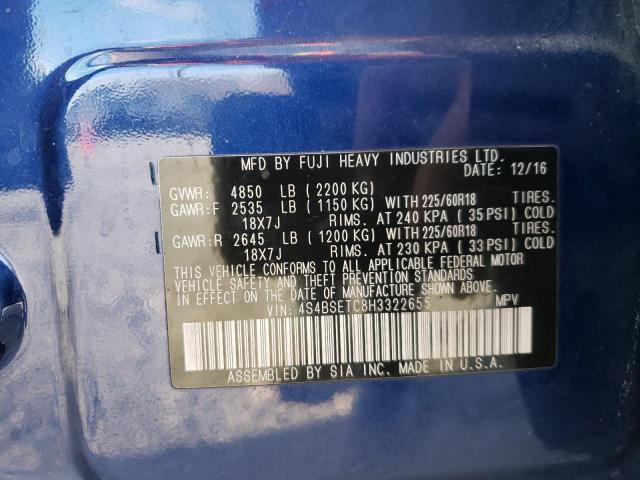 2017 SUBARU OUTBACK TO 4S4BSETC8H3322655