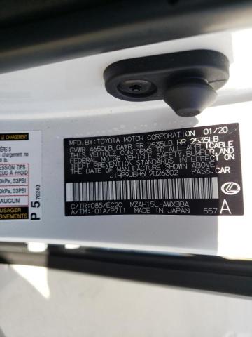 2020 LEXUS UX 250H JTHP9JBH6L2026302
