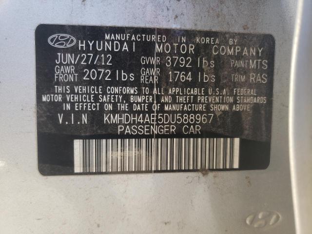 KMHDH4AE5DU588967 Hyundai Elantra Gl 2013. Фото: 9