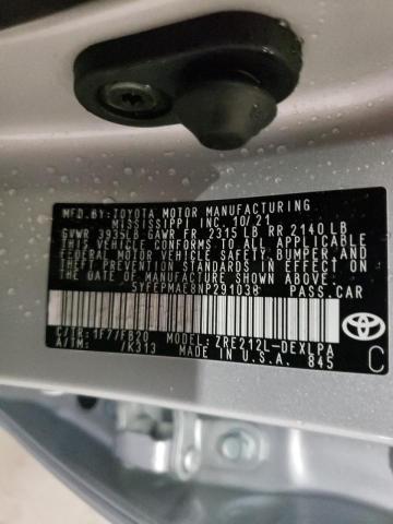 2022 TOYOTA COROLLA LE 5YFEPMAE8NP291038