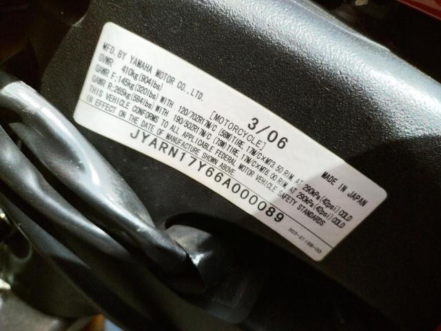 2006 YAMAHA FZ1 S JYARN17Y66A000089