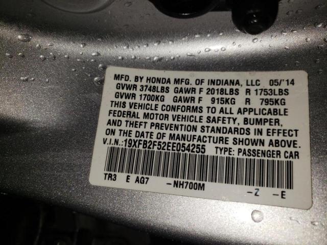 19XFB2F52EE054255 Honda Civic Lx 2014. Фото: 9