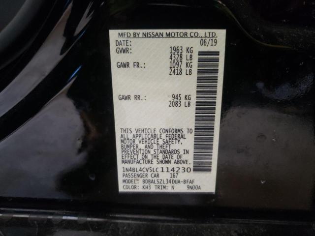 2020 NISSAN ALTIMA SR 1N4BL4CV5LC114230