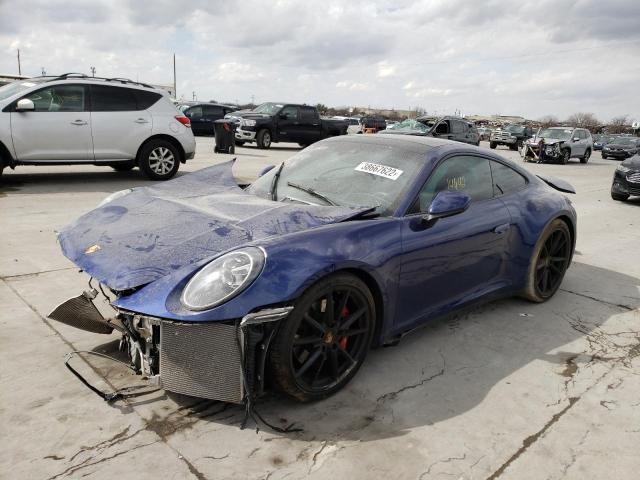 PORSCHE 911 2020 BLUE Photo 2