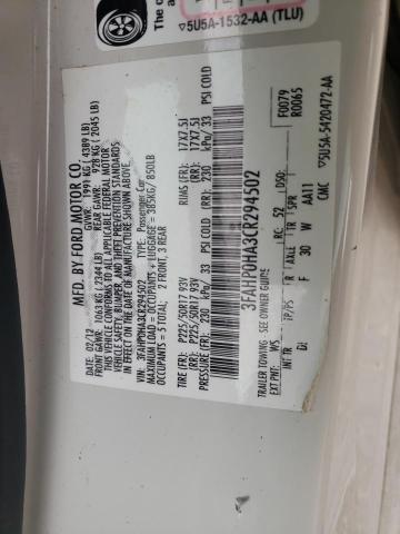 2012 FORD FUSION SE - 3FAHP0HA3CR294502