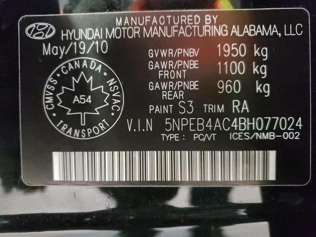 2011 HYUNDAI SONATA GLS - 5NPEB4AC4BH077024