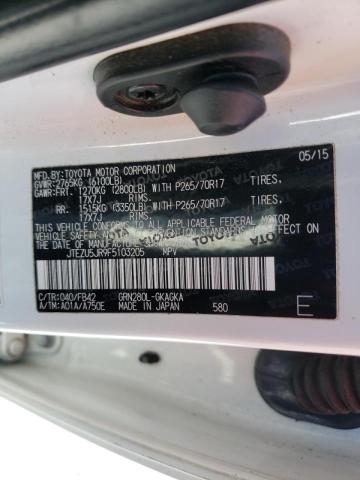 JTEZU5JR9F5103205 Toyota 4Runner Sr 2015. Фото: 9