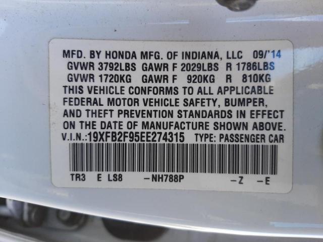 19XFB2F95EE274315 Honda Civic Exl 2014. Фото: 9