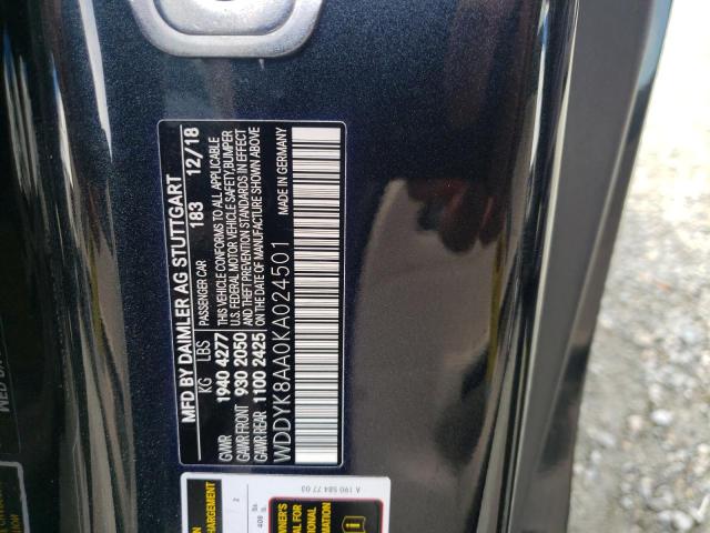 2019 MERCEDES-BENZ AMG GT C WDDYK8AA0KA024501