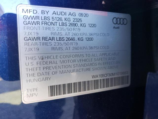 2021 AUDI Q3 PREMIUM WA1EECF30M1019653