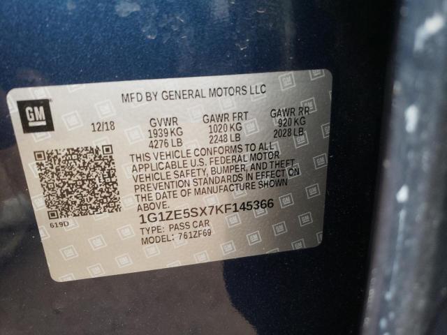 2019 CHEVROLET MALIBU PRE 1G1ZE5SX7KF145366