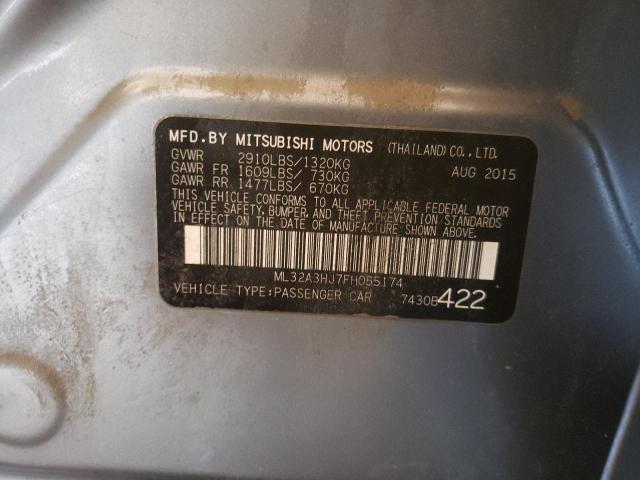 2015 MITSUBISHI MIRAGE DE ML32A3HJ7FH055174
