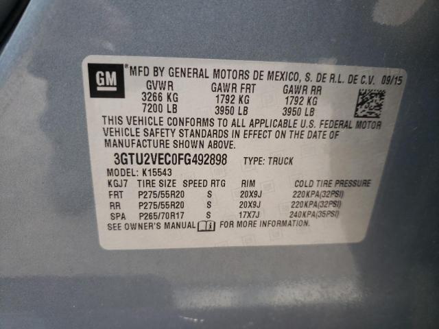 2015 GMC SIERRA K15 3GTU2VEC0FG492898