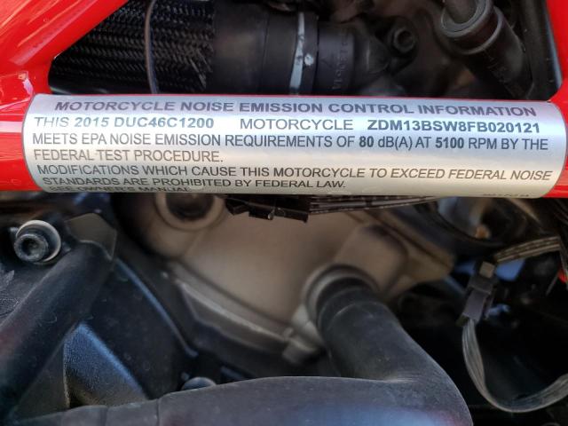 2015 DUCATI DIAVEL ZDM13BSW8FB020121