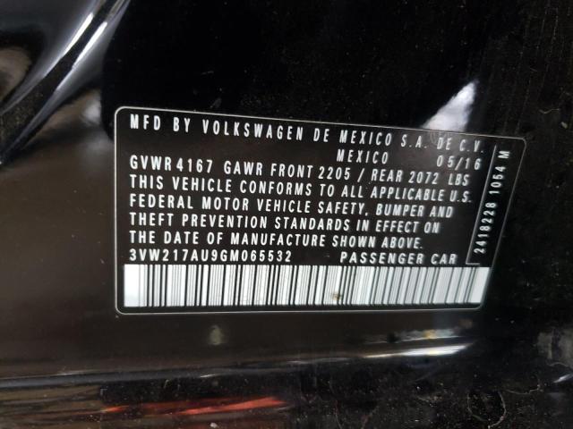2016 VOLKSWAGEN GOLF S/SE 3VW217AU9GM065532