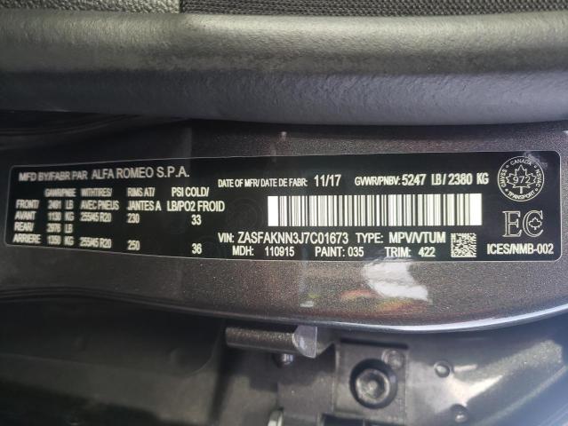 2018 ALFA ROMEO STELVIO TI ZASFAKNN3J7C01673